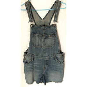 Mossimo Distressed Denim Shortalls. Size M.